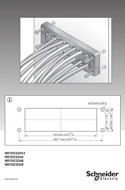 schneider施耐德MOUNTING INSTRUCTIONS for Cable Entry